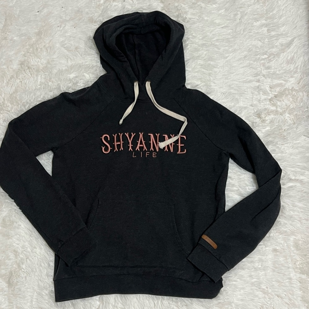 Shyanne Life Women’s SmallCharcoalPullover Hoodie Embroidered Western Sweatshirt
